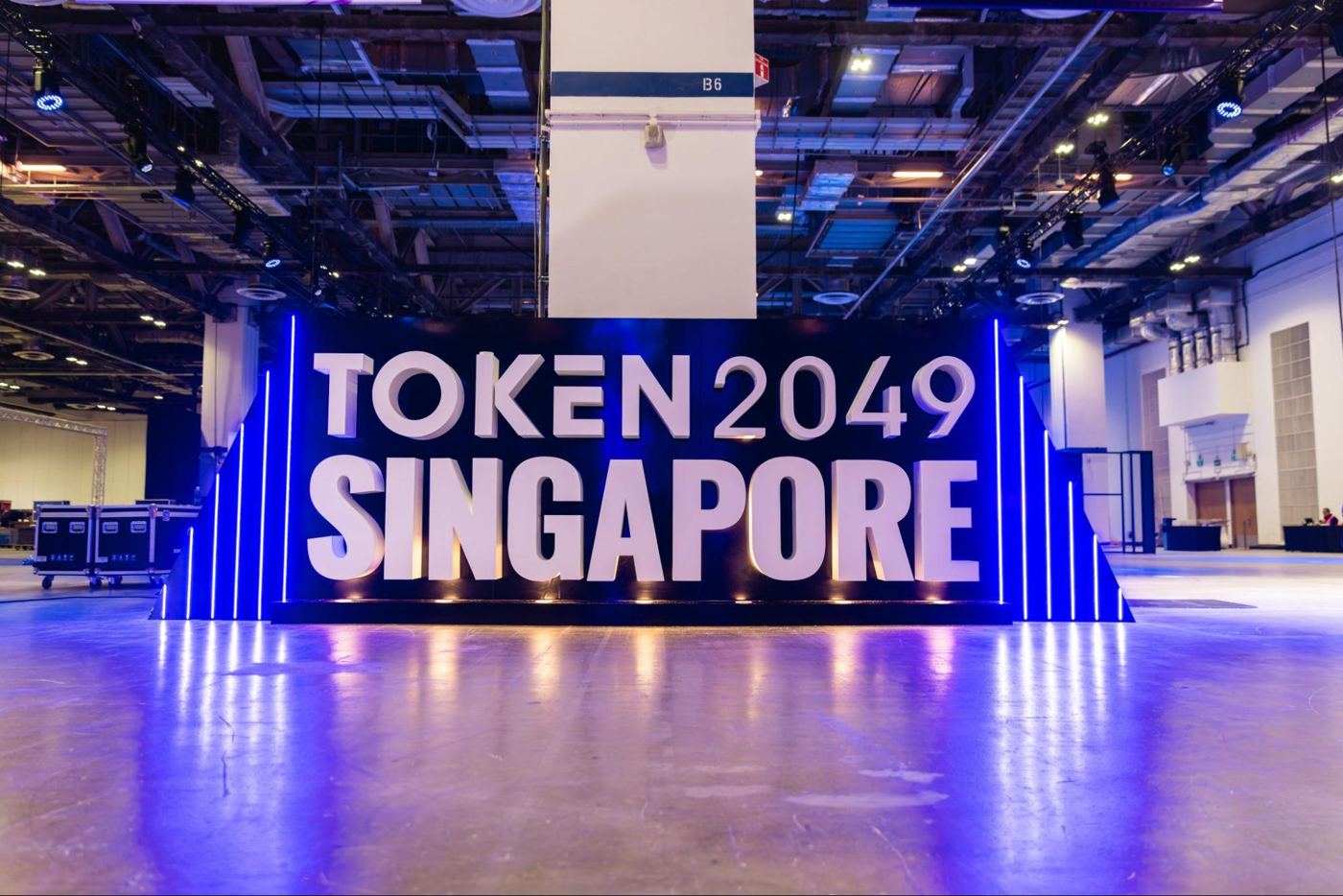Event signage inside the TOKEN2049 Singapore venue
